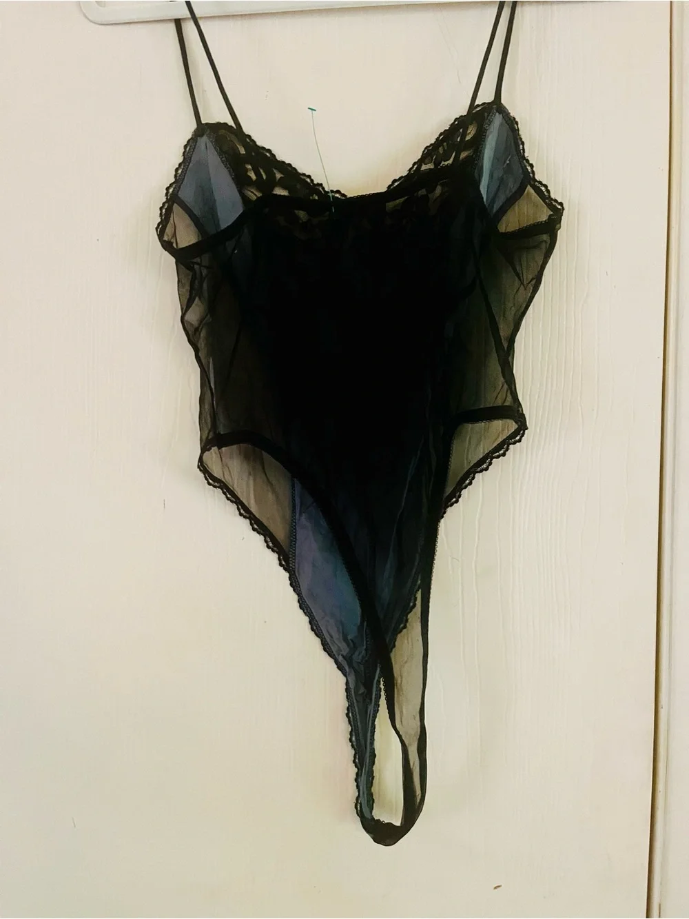VTG Hand Dyed Silk Lace Fairygoth Boudoir Vixen Festival Black Lingere Teddy M - Picture 6 of 8